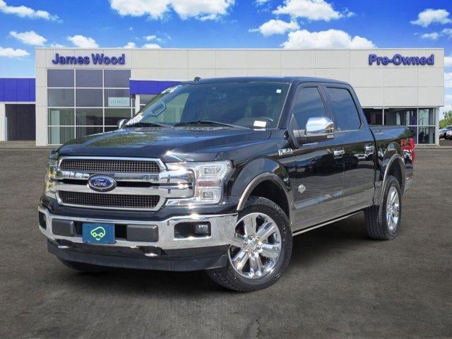 2019 Ford F-150 King Ranch in Black — front three-quarter view