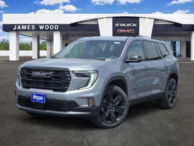 2026 GMC Acadia Elevation in Sterling Metallic — front three-quarter view