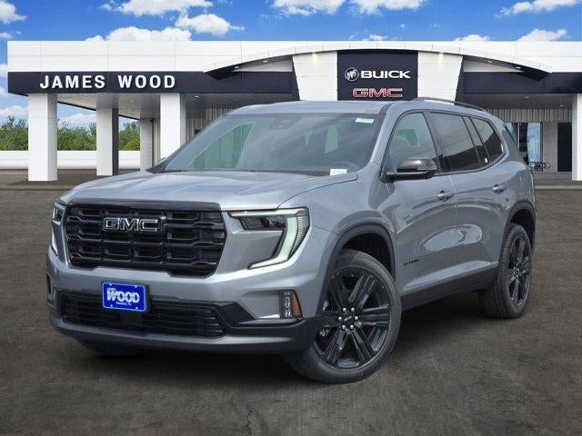 2026 GMC Acadia Elevation in Sterling Metallic — front three-quarter view