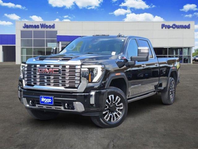 2025 GMC Sierra 3500 HD Denali in Onyx Black — front three-quarter view