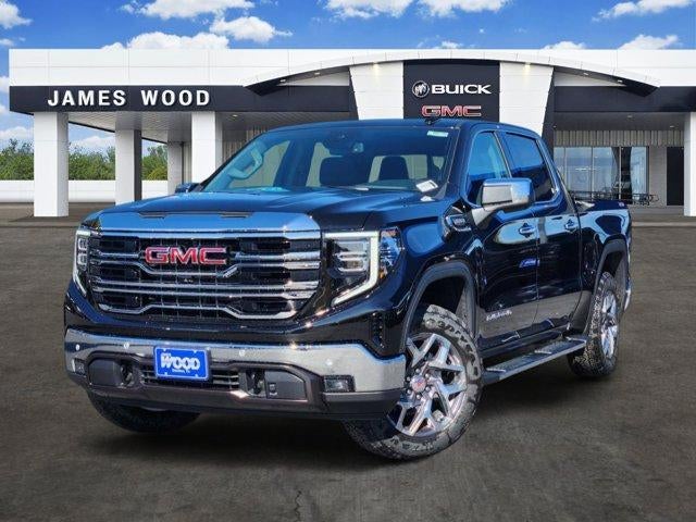 2026 GMC Sierra 1500 SLT in Onyx Black — front three-quarter view