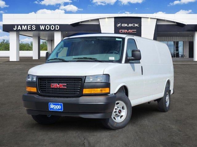 2026 GMC Savana Cargo Work Van in Summit White — front three-quarter view