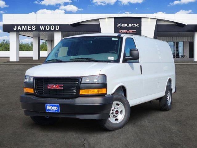 2026 GMC Savana Cargo Work Van in Summit White — front three-quarter view
