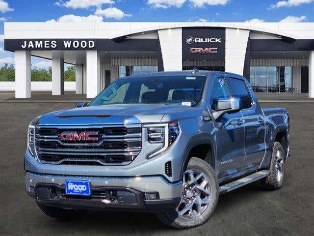 2026 GMC Sierra 1500 SLT in Sterling Metallic — front three-quarter view