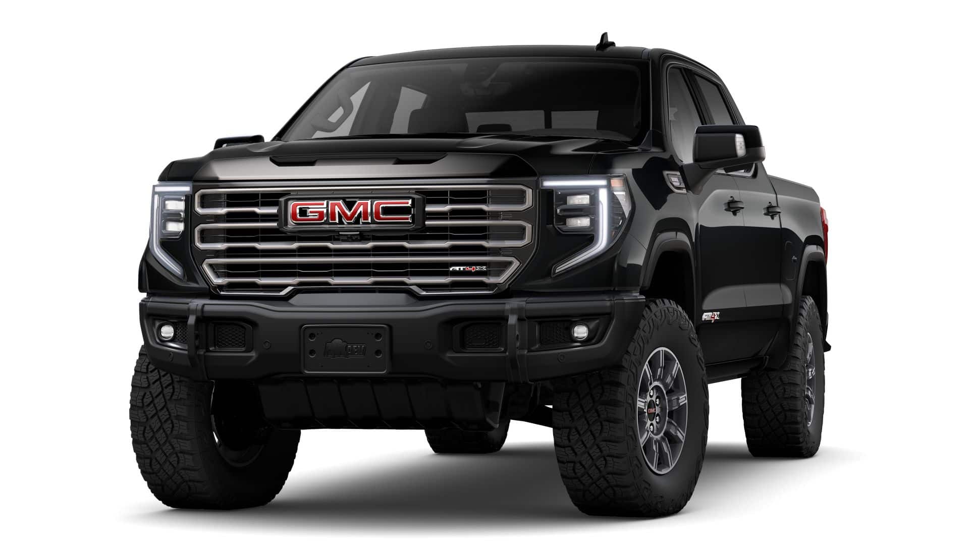2026 GMC Sierra 1500 AT4X in Onyx Black — front three-quarter view