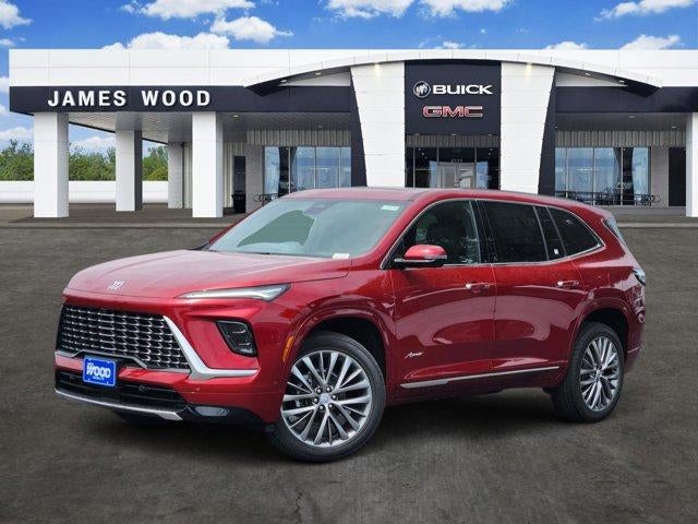 2026 Buick Enclave Avenir in Cherry Red Tintcoat — front three-quarter view