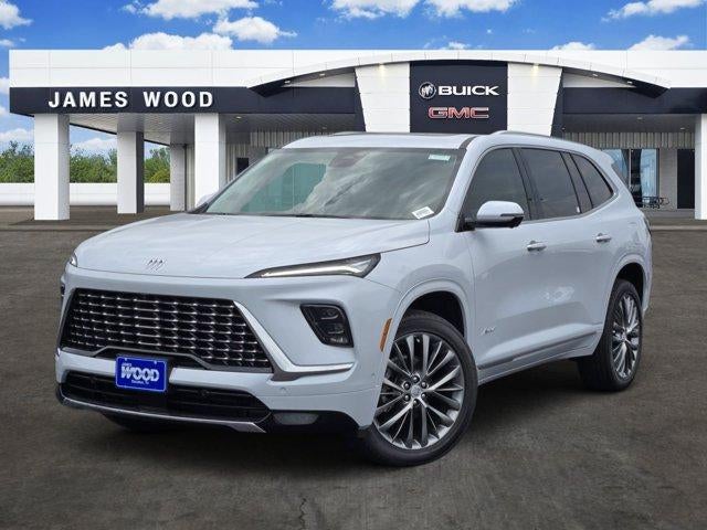 2026 Buick Enclave Avenir in Iridescent White Tricoat — front three-quarter view